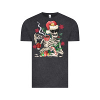 Vintage Black skeleton santa Vintage Tee - MaliasSmallBusiness