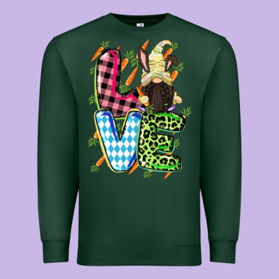 Love Easter Gnome Easter Day Premium Sweatshirt Designed By Cowgirlartshop