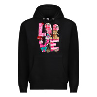 Black Love Valentine's Day Premium Hoodie - HowdyJamesFarm