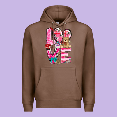 Love Valentine's Day Premium Hoodie Designed By Howdyjamesfarm