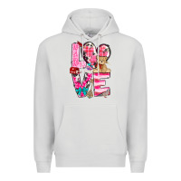 Dove Grey Love Valentine's Day Premium Hoodie - HowdyJamesFarm