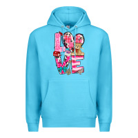 Ocean Blue Love Valentine's Day Premium Hoodie - HowdyJamesFarm