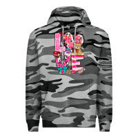 Slate Camo Love Valentine's Day Premium Hoodie - HowdyJamesFarm