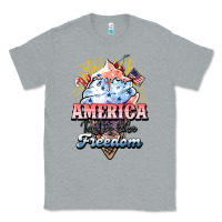 Heather Grey America ice cream Classic Tee - NancyCooperArtShop