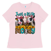 Bubblegum Pink just a little moody heifers Ladies Tee - Jasminsmagicworld