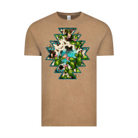 Vintage Coffee aztec  cowhide cactus gemstone Vintage Tee - JahusDesignShop