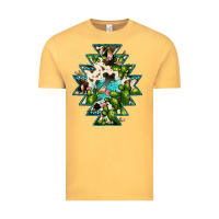 Vintage Mustard aztec  cowhide cactus gemstone Vintage Tee - JahusDesignShop