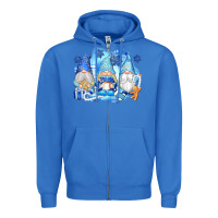 True Royal snowman gnome Zipper Hoodie - texasbilliewilder