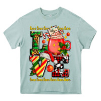 Arona love with coffee cup and christmas lights Heavy Core Tee - AdoDesignShop