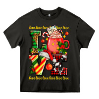 Asphalt love with coffee cup and christmas lights Heavy Core Tee - AdoDesignShop