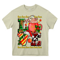 Mossy love with coffee cup and christmas lights Heavy Core Tee - AdoDesignShop