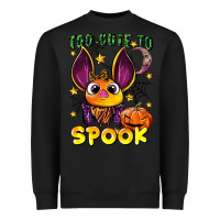 Black too cute to spook Heavyweight Sweatshirt - LillyAllenDesigns