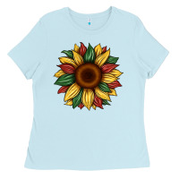 Baby Blue juneteenth sunflower Ladies Tee - Artiststas