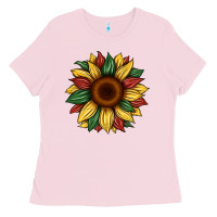 Bubblegum Pink juneteenth sunflower Ladies Tee - Artiststas