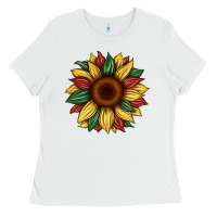 White juneteenth sunflower Ladies Tee - Artiststas