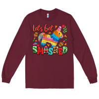 Burgundy let's get smashed Long Sleeve Tee - LillyAllenDesigns
