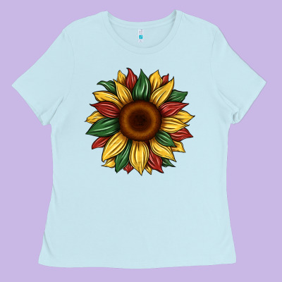 Juneteenth Sunflower Ladies Tee Designed By Artiststas