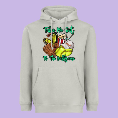 Take Me Out To The Ballgame Heavyweight Hoodie Designed By Howdyjamesfarm