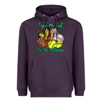 Plum Take me out to the ballgame Heavyweight Hoodie - HowdyJamesFarm