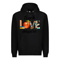 Black teach love inspıre Premium Hoodie - JahusDesignShop