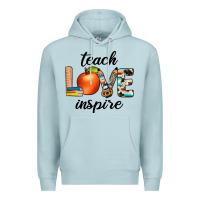 Blue Mist teach love inspıre Premium Hoodie - JahusDesignShop