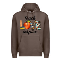 Coffee teach love inspıre Premium Hoodie - JahusDesignShop