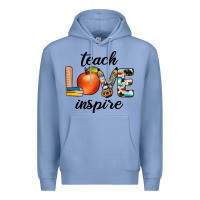 Colony Blue teach love inspıre Premium Hoodie - JahusDesignShop