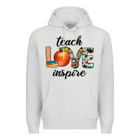 Dove Grey teach love inspıre Premium Hoodie - JahusDesignShop