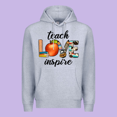 Teach Love Inspıre Premium Hoodie Designed By Jahusdesignshop