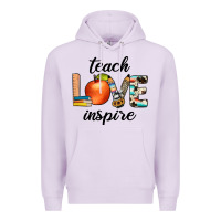 Lilac teach love inspıre Premium Hoodie - JahusDesignShop