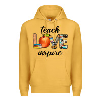 Mustard teach love inspıre Premium Hoodie - JahusDesignShop