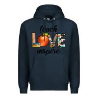 Navy teach love inspıre Premium Hoodie - JahusDesignShop