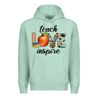 Seafoam teach love inspıre Premium Hoodie - JahusDesignShop