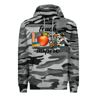Slate Camo teach love inspıre Premium Hoodie - JahusDesignShop