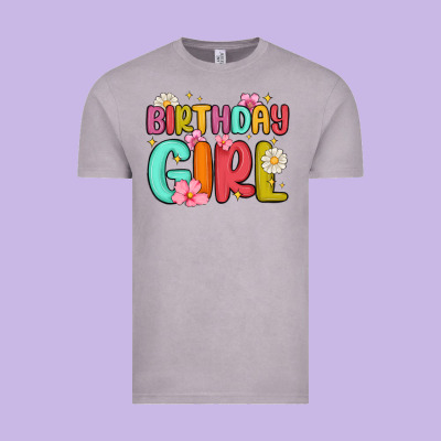Birthday Girl Vintage Tee Designed By Maliassmallbusiness