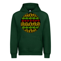 Forest Green african masks round earrings Urban Hoodie - BundleAndBundleShop