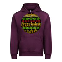 Mauve Wine african masks round earrings Urban Hoodie - BundleAndBundleShop