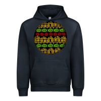 Navy african masks round earrings Urban Hoodie - BundleAndBundleShop