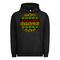 Pigment Black african masks round earrings Urban Hoodie - BundleAndBundleShop