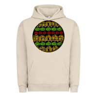 Pigment French Oak african masks round earrings Urban Hoodie - BundleAndBundleShop