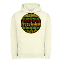 Pigment Pistachio african masks round earrings Urban Hoodie - BundleAndBundleShop