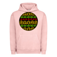 Pigment Salmon african masks round earrings Urban Hoodie - BundleAndBundleShop