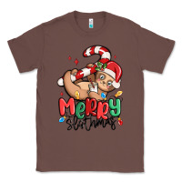 Chestnut merry slothmas Classic Tee - MaliasSmallBusiness