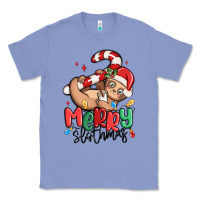 Colony Blue merry slothmas Classic Tee - MaliasSmallBusiness