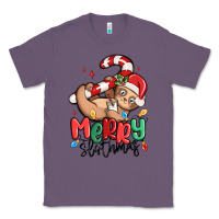 Lavender merry slothmas Classic Tee - MaliasSmallBusiness