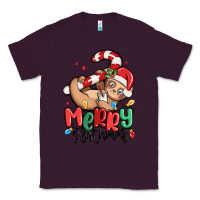 Plum merry slothmas Classic Tee - MaliasSmallBusiness