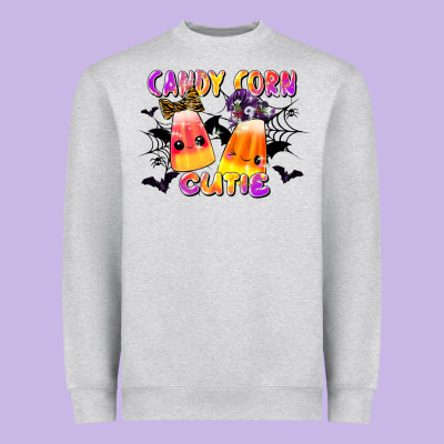 Candy Corn Cute Heavyweight Sweatshirt Designed By Lillyallendesigns