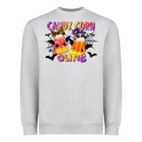 Heather Grey candy corn cute Heavyweight Sweatshirt - LillyAllenDesigns