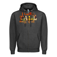 Charcoal Heather I love Fall most of Fall Zipper Hoodie - NancyCooperArtShop