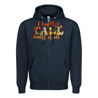 Navy I love Fall most of Fall Zipper Hoodie - NancyCooperArtShop